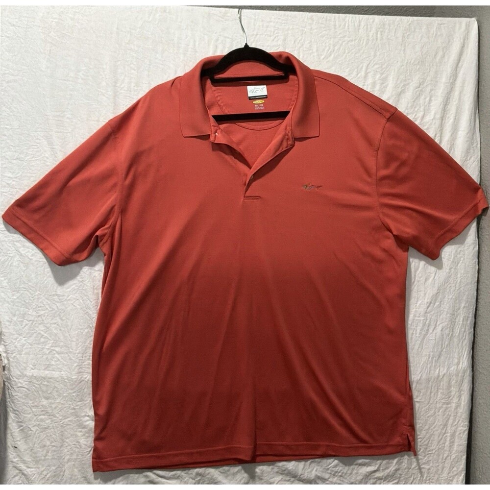 Greg Norman Play Dry Men's XXL Big & Tall Red Polyester Golf Polo Shirt